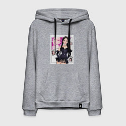 Толстовка-худи хлопковая мужская Blackpink - Jennie, цвет: меланж