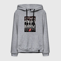 Толстовка-худи хлопковая мужская Молодые Роллинги со спины - восход солнца, цвет: меланж