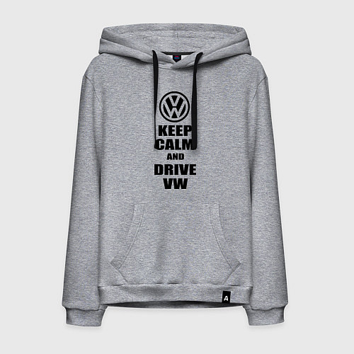 Мужская толстовка-худи Keep Calm & Drive VW / Меланж – фото 1