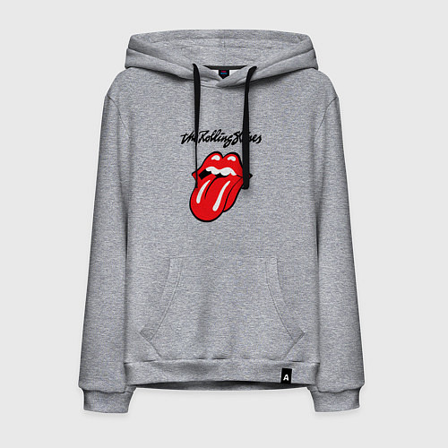 Мужская толстовка-худи Rolling Stones - logo / Меланж – фото 1