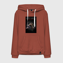Толстовка-худи хлопковая мужская Quake champions Anarki, цвет: кирпичный