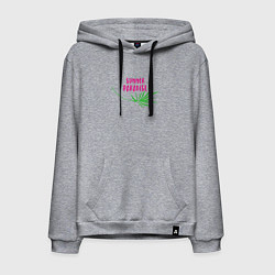 Толстовка-худи хлопковая мужская Летняя благодать, цвет: меланж