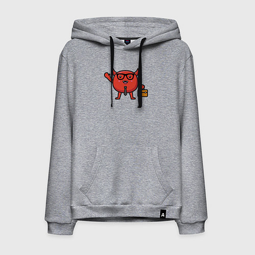 Мужская толстовка-худи Офисный дьяволёнок / Меланж – фото 1