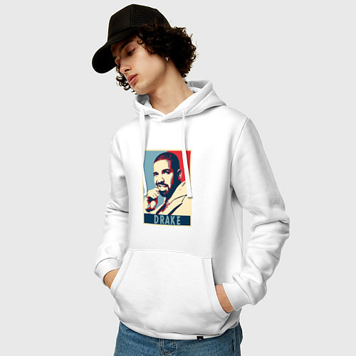 Мужская толстовка-худи Drake obey / Белый – фото 3