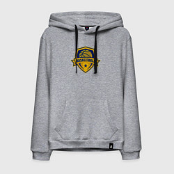 Толстовка-худи хлопковая мужская Basket team, цвет: меланж