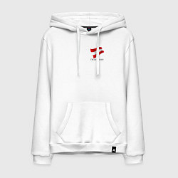 Толстовка-худи хлопковая мужская Я Австриец - патриотизм, цвет: белый