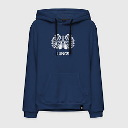 Толстовка-худи хлопковая мужская Легкие в цветах, цвет: тёмно-синий