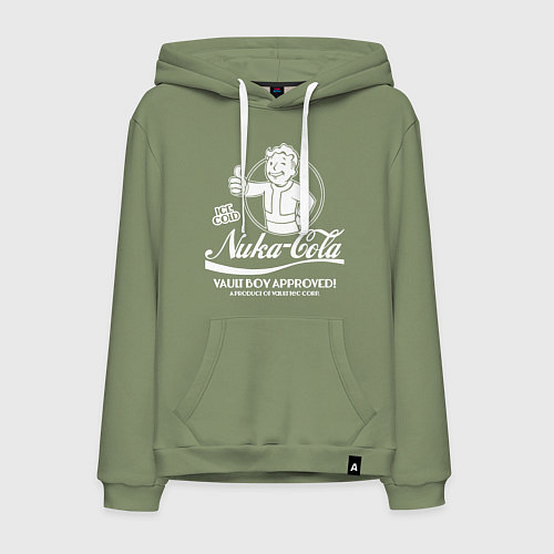 Мужская толстовка-худи Fallout - nuca kola / Авокадо – фото 1
