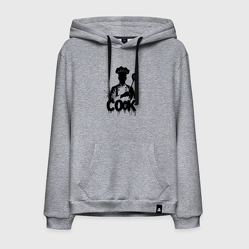 Мужская толстовка-худи Шеф-повар с лопаткой / Меланж – фото 1