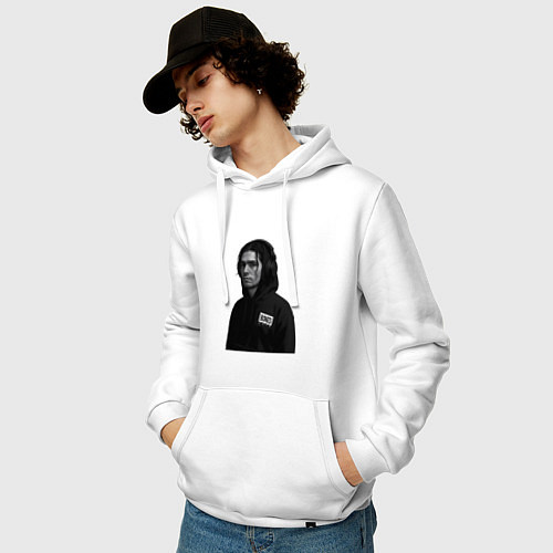 Мужская толстовка-худи Bones в капюшоне с наушниками / Белый – фото 3