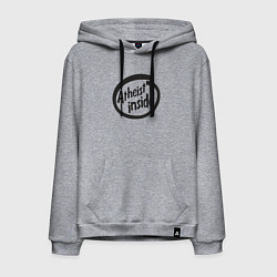 Толстовка-худи хлопковая мужская Атеист внутри, цвет: меланж