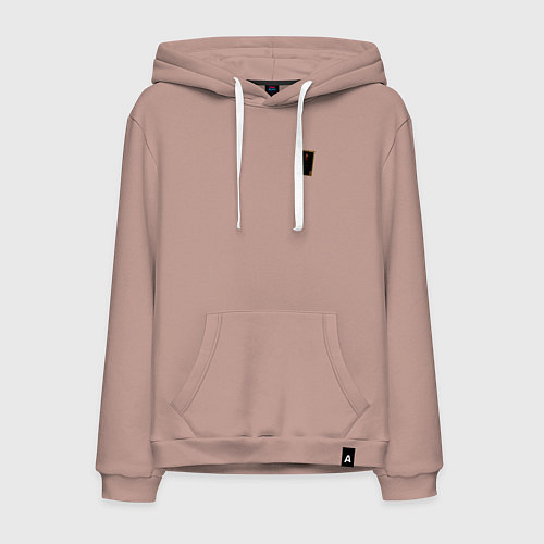 Мужская толстовка-худи Урист: туз буби / Пыльно-розовый – фото 1