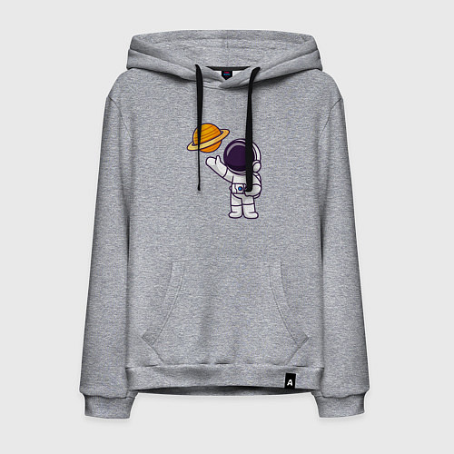 Мужская толстовка-худи Привет Сатурну / Меланж – фото 1