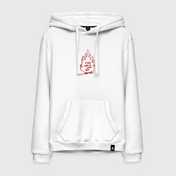 Толстовка-худи хлопковая мужская Fire Walk With Me, цвет: белый