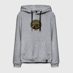 Толстовка-худи хлопковая мужская Master Yoda, цвет: меланж