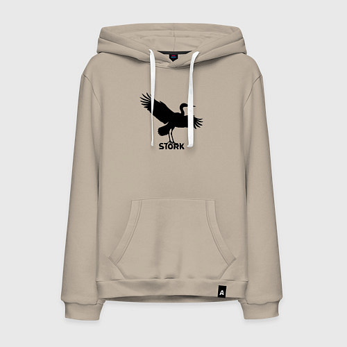 Мужская толстовка-худи Аист граффити / Миндальный – фото 1