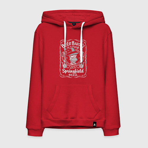 Мужская толстовка-худи Homer beer baron / Красный – фото 1
