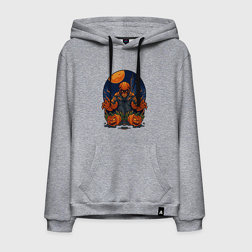Мужская толстовка-худи Хэллоуин / Меланж – фото 1