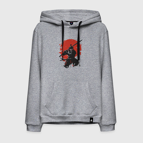 Мужская толстовка-худи Samurai style / Меланж – фото 1