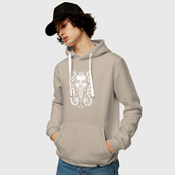 Толстовка-худи хлопковая мужская Assassins Creed - valhalla, цвет: миндальный — фото 2