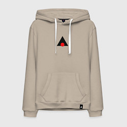 Толстовка-худи хлопковая мужская Минимализм: геометрия, цвет: миндальный