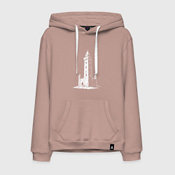 Толстовка-худи хлопковая мужская Страж веков, цвет: пыльно-розовый