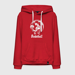 Толстовка-худи хлопковая мужская Баскетбольное аниме, цвет: красный