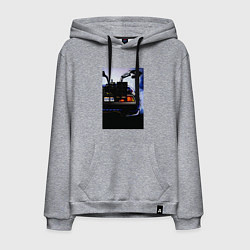 Толстовка-худи хлопковая мужская Out a time, цвет: меланж