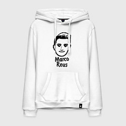 Толстовка-худи хлопковая мужская Marco Reus, цвет: белый