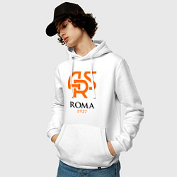 Толстовка-худи хлопковая мужская FC Roma 1927, цвет: белый — фото 2