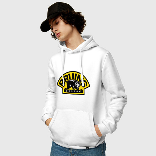 Мужская толстовка-худи HC Boston Bruins Label / Белый – фото 3