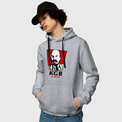 Толстовка-худи хлопковая мужская KGB: So Good, цвет: меланж — фото 2