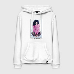 Толстовка-худи хлопковая мужская Katy Perry: portrait, цвет: белый