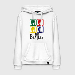 Толстовка-худи хлопковая мужская The Beatles: Colors, цвет: белый
