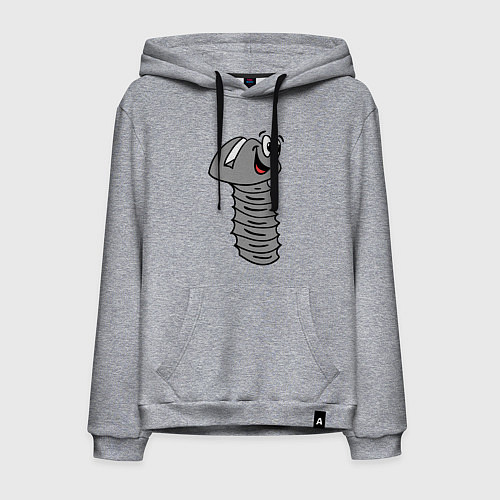 Мужская толстовка-худи Влюбленный болт / Меланж – фото 1