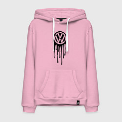 Толстовка-худи хлопковая мужская Volkswagen, цвет: светло-розовый