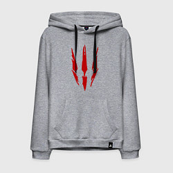 Толстовка-худи хлопковая мужская Ведьмак 3, цвет: меланж