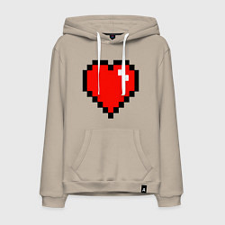 Толстовка-худи хлопковая мужская Minecraft Lover, цвет: миндальный
