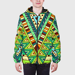 Куртка с капюшоном мужская Этно, цвет: 3D-черный — фото 2