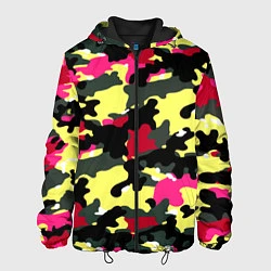 Куртка с капюшоном мужская Камуфляж: контраст цветов, цвет: 3D-черный