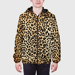 Куртка с капюшоном мужская Гепард (шкура), цвет: 3D-черный — фото 2