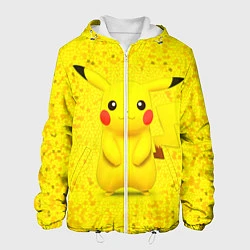 Куртка с капюшоном мужская Pikachu, цвет: 3D-белый