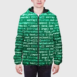 Куртка с капюшоном мужская Программирование 8, цвет: 3D-черный — фото 2
