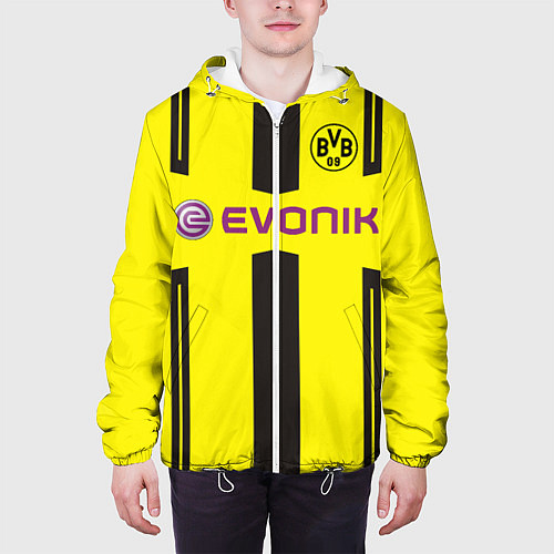 Мужская куртка BVB FC: Evonik / 3D-Белый – фото 3