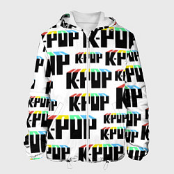Куртка с капюшоном мужская K-pop Pattern, цвет: 3D-белый