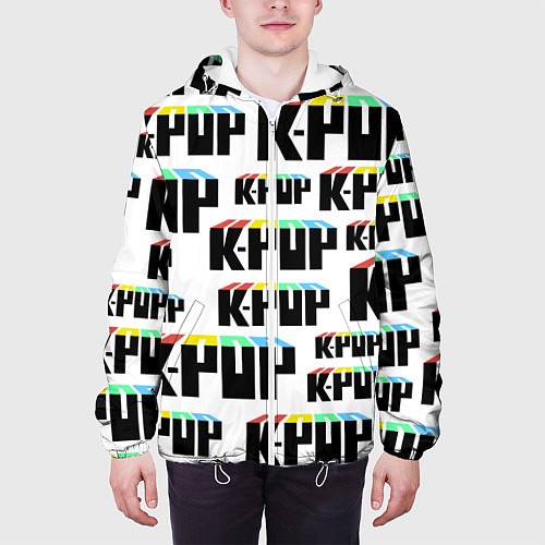 Мужская куртка K-pop Pattern / 3D-Белый – фото 3