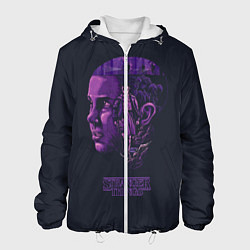 Куртка с капюшоном мужская Stranger Things: Purple, цвет: 3D-белый