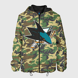 Куртка с капюшоном мужская Sharks Camouflage, цвет: 3D-черный