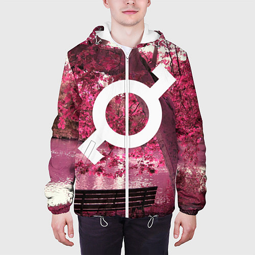 Мужская куртка 30 STM: Pink Glyph / 3D-Белый – фото 3