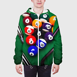 Куртка с капюшоном мужская Бильярд, цвет: 3D-белый — фото 2
